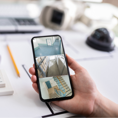 Charlottesville security camera feed on cell phone